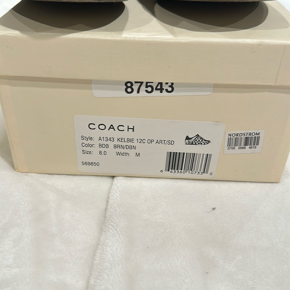 Coach Kelbie sneakers size 8 brown lace up Amazing Valentines Gift 🩷 Brand New - Picture 5 of 5